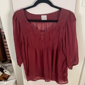 Burgundy Blouse